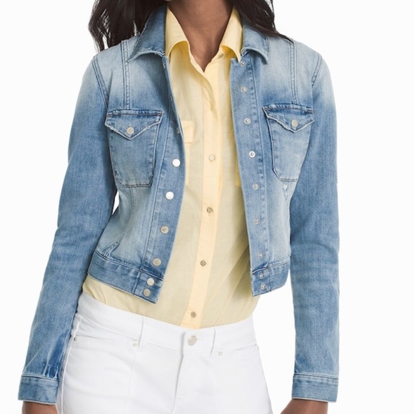 White House Black Market Jackets & Blazers - WHBM Denim Jacket Distressed light wash 00